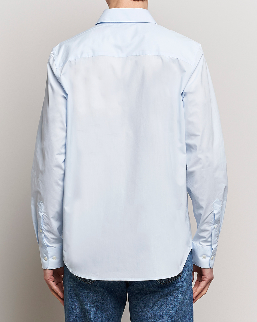 Heren | Overhemden | A Day's March | Tipton Poplin Shirt Sky Blue