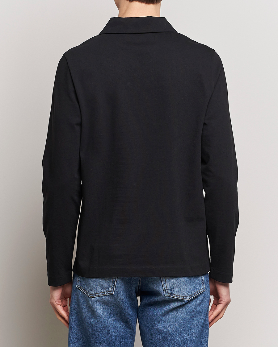 Heren | Truien | A Day's March | Branford Long Sleeve Polo Black