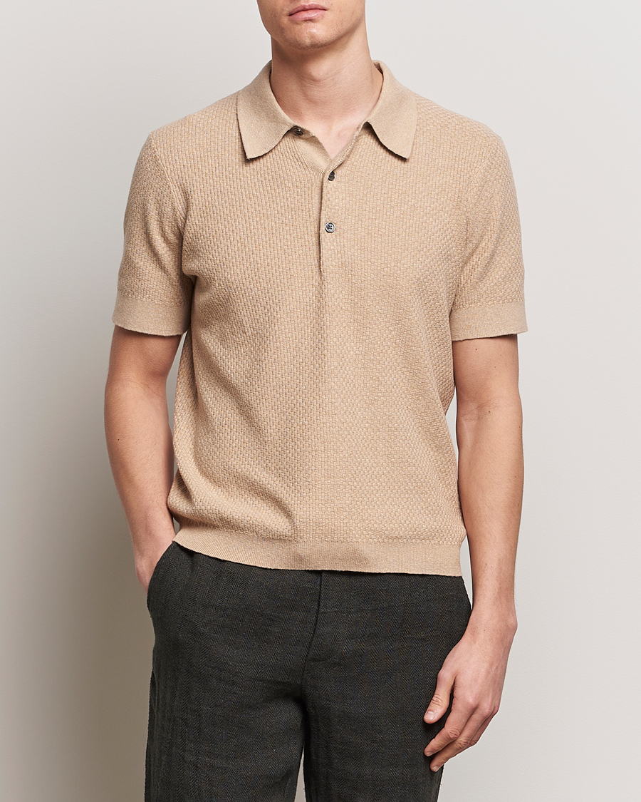 Heren | Poloshirts met korte mouwen | A Day's March | Rosehall Bric Polo Khaki