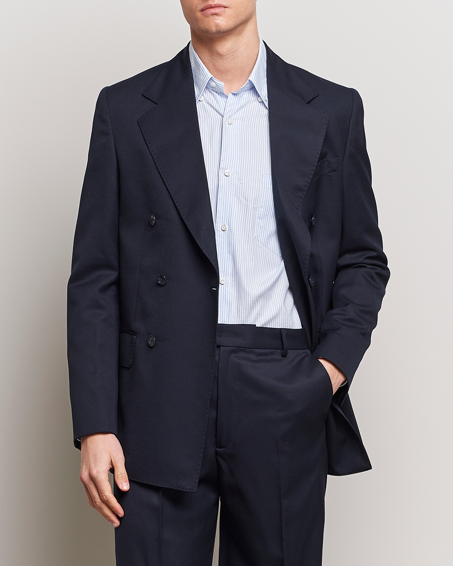 Men | Blazers | A Day's March | Welland Double Breasted Blazer Navy