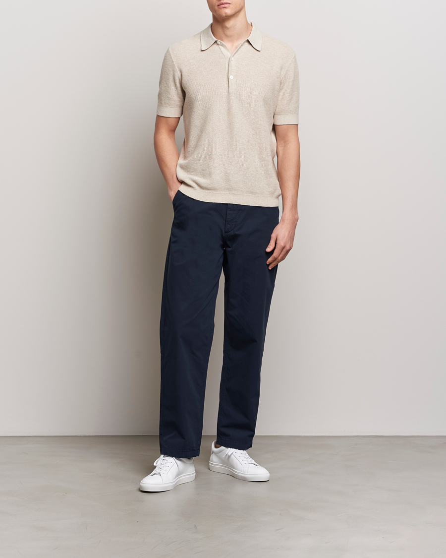 Heren |  | A Day\'s March | Redwood Light Cotton Trousers Navy