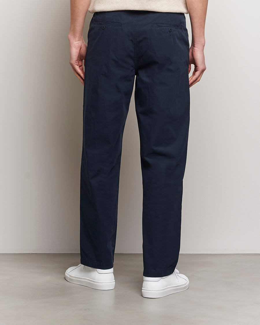 Heren | Broeken | A Day's March | Redwood Light Cotton Trousers Navy