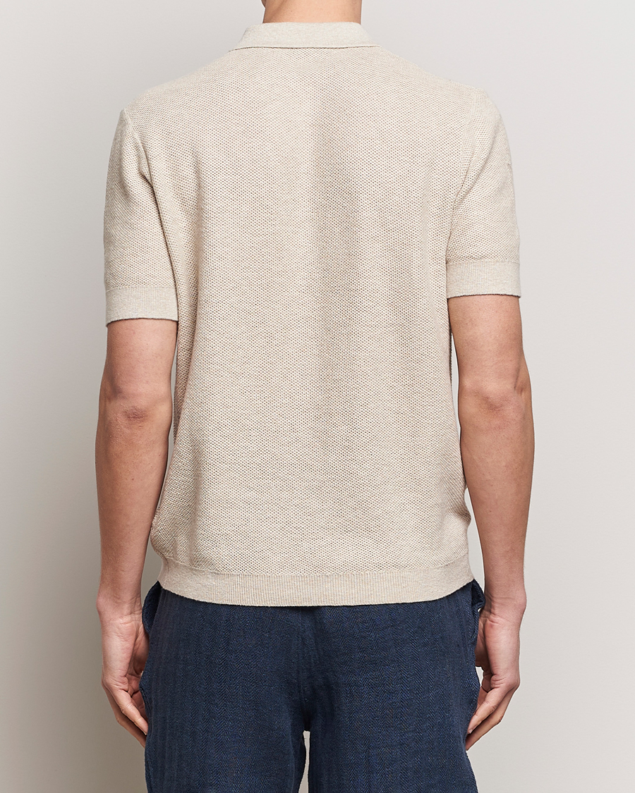 Heren | Polo's | A Day's March | Rosehall Popcorn Stitch Polo Sand