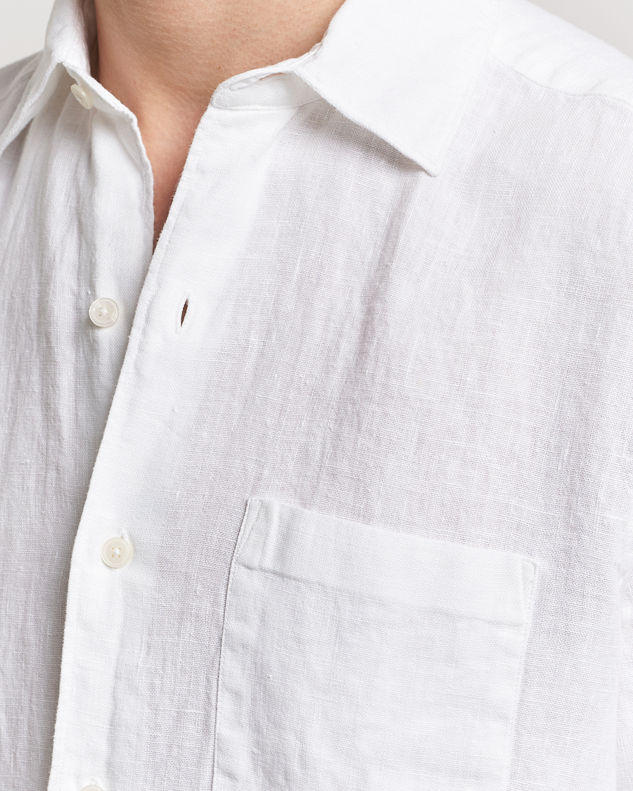 Heren | Overhemden | A Day's March | Abu Linen Shirt White