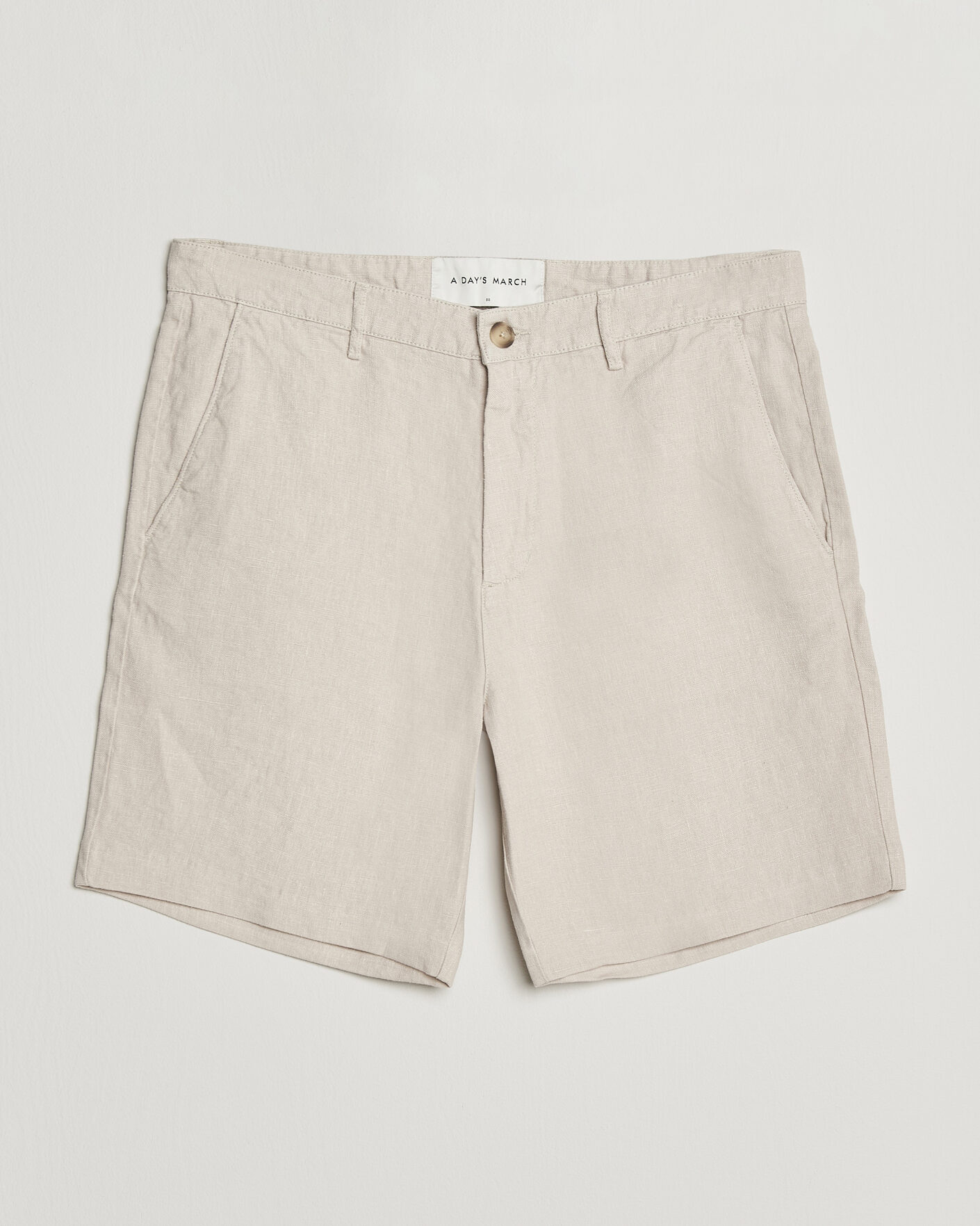 Heren | Korte broek | A Day's March | Luny Linen Shorts Oyster