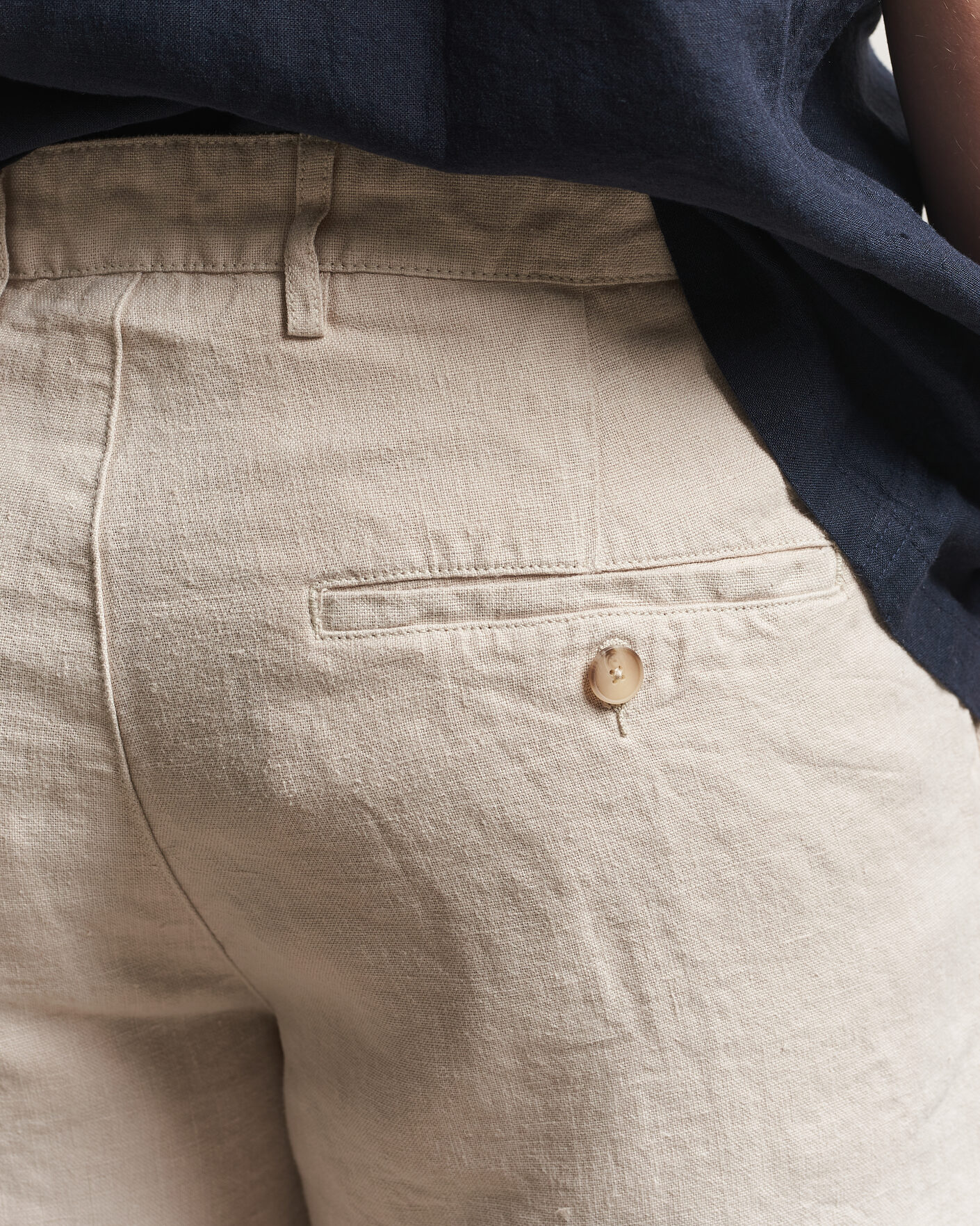 Heren | Korte broek | A Day's March | Luny Linen Shorts Oyster