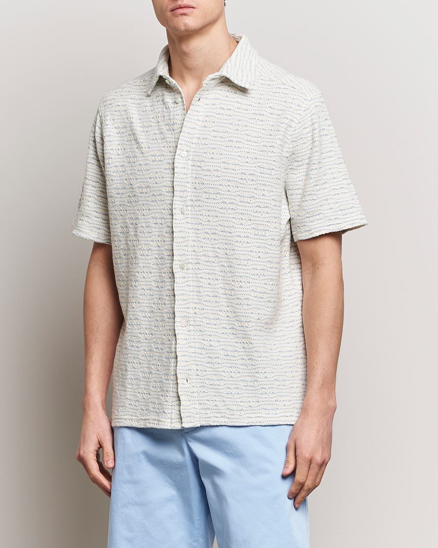 Heren | Overhemden | J.Lindeberg | Torpa Structure Shirt Chambray Blue