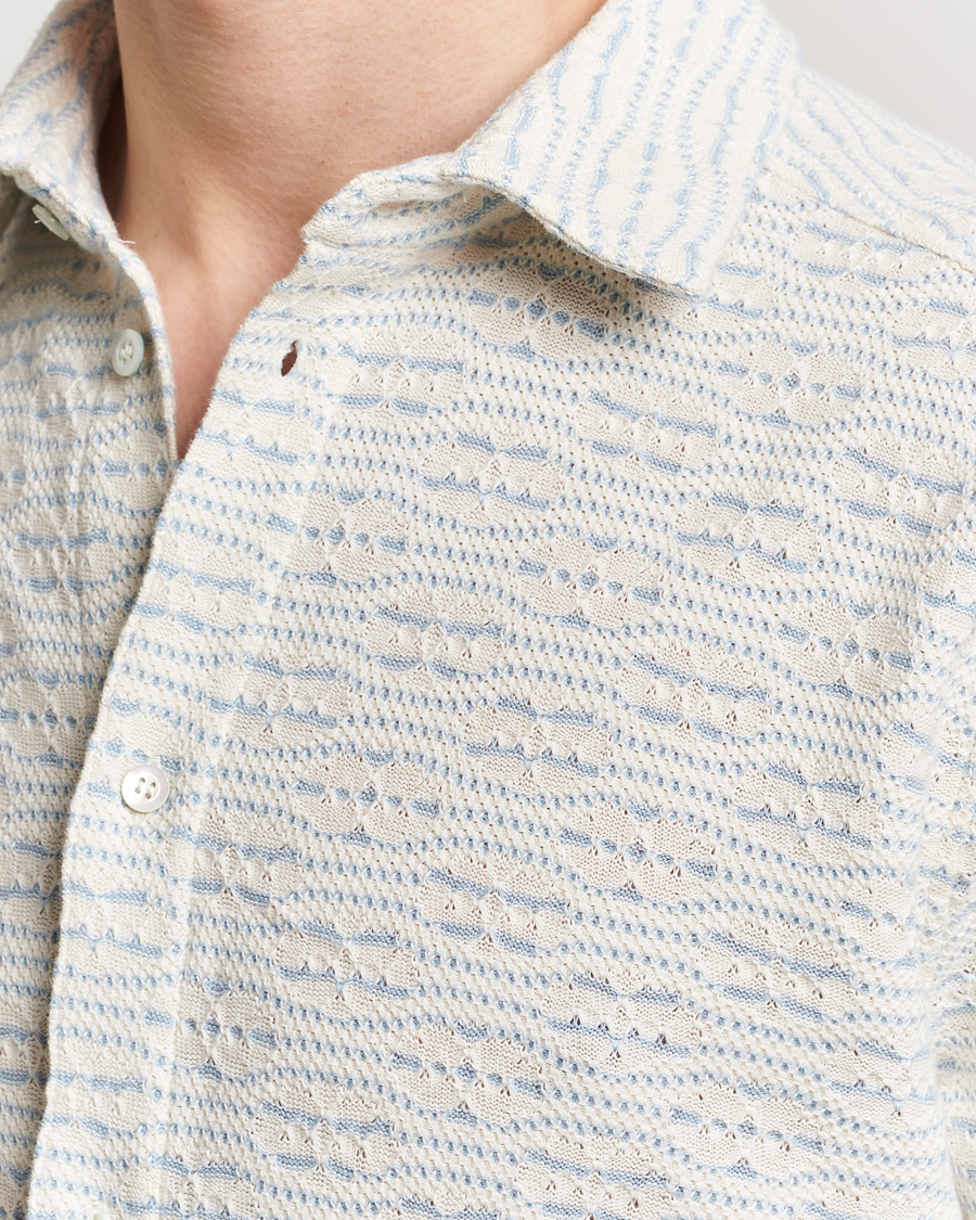 Heren | Overhemden | J.Lindeberg | Torpa Structure Shirt Chambray Blue