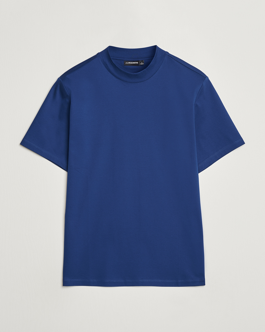Heren |  | J.Lindeberg | Ace Mock Neck T-Shirt Estate Blue