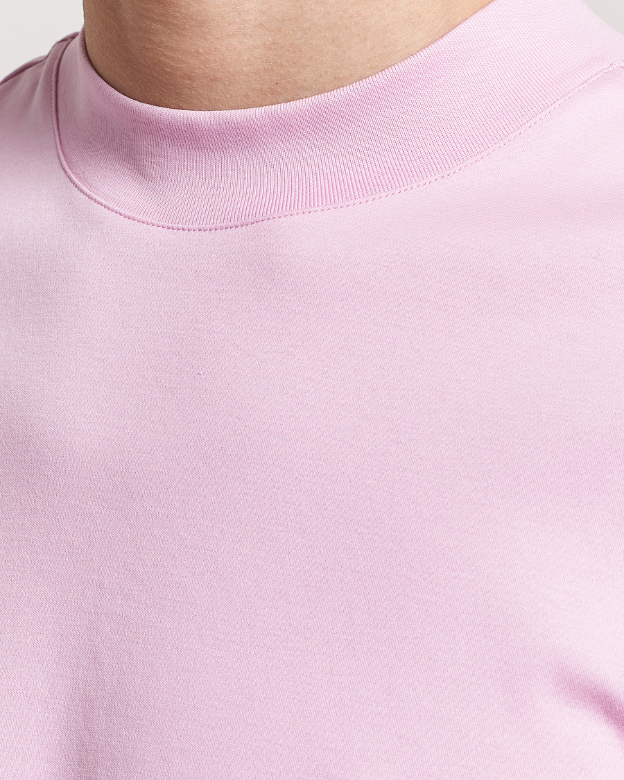 Heren | T-shirts | J.Lindeberg | Ace Mock Neck T-Shirt Pink Lavender