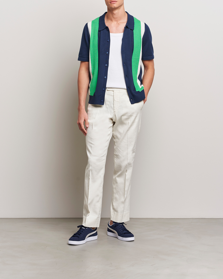 Heren | Overhemden | J.Lindeberg | Reymond Structure Knit Estate Blue