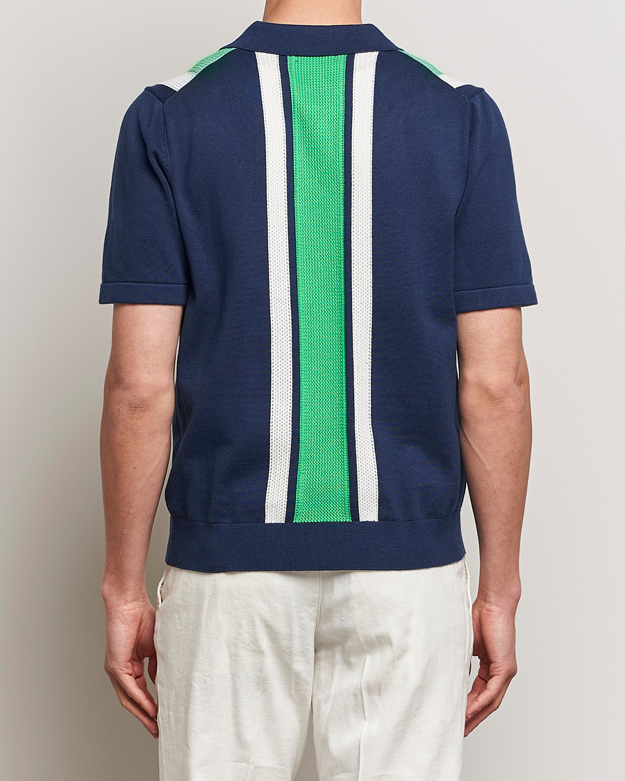 Heren | Overhemden | J.Lindeberg | Reymond Structure Knit Estate Blue