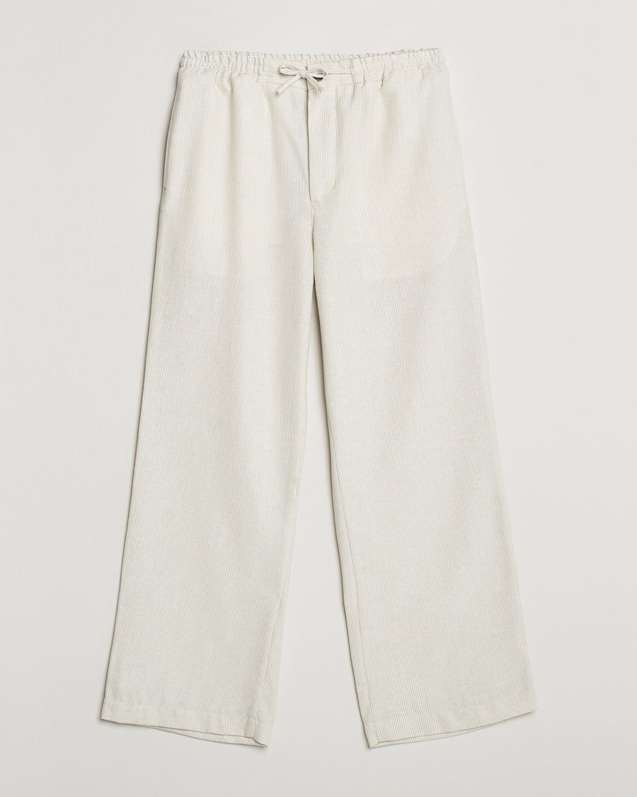 Heren | Broeken | J.Lindeberg | Noah Wide Linen Pants Safari Beige