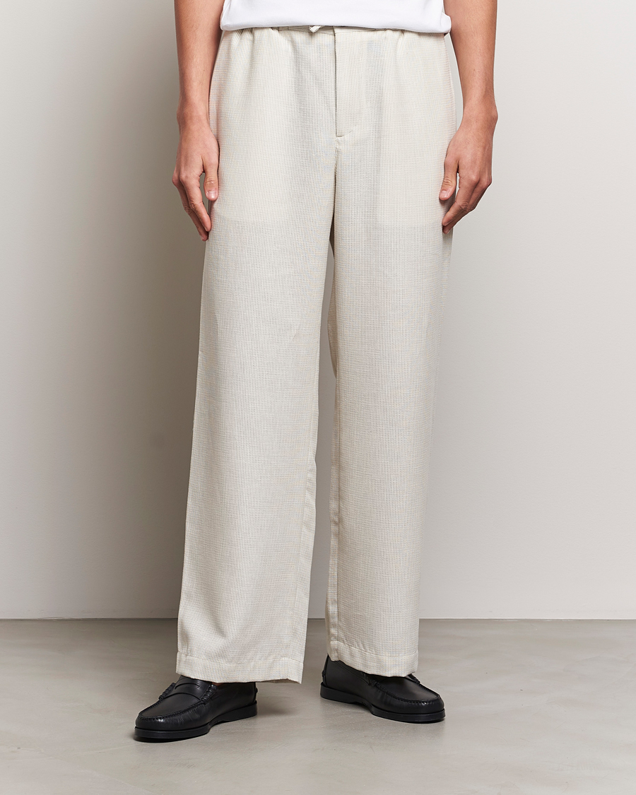 Heren | Linnen broeken | J.Lindeberg | Noah Wide Linen Pants Safari Beige