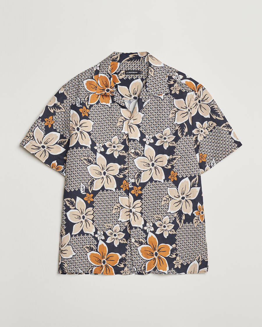 Heren | Overhemden | J.Lindeberg | Elio Linen Island Floral Shirt Island Floral Mix
