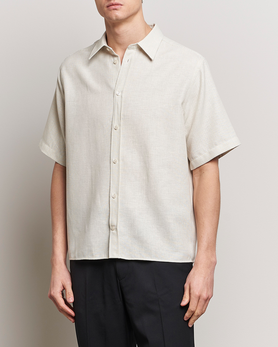 Heren | Overhemden | J.Lindeberg | Lund Linen Mix Shirt Safari Beige