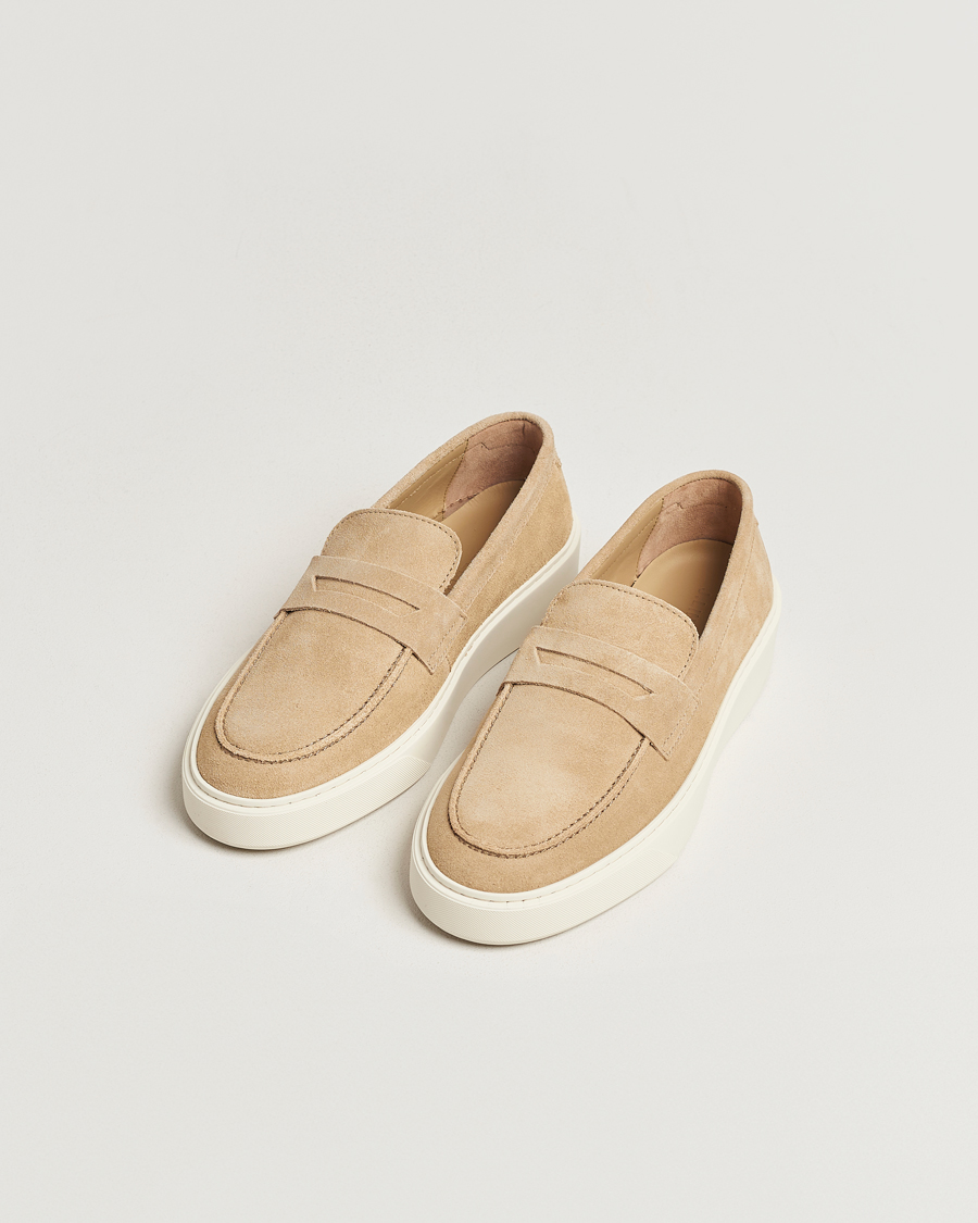 Heren | Instappers | J.Lindeberg | Mauri Suede Loafer Safari Beige