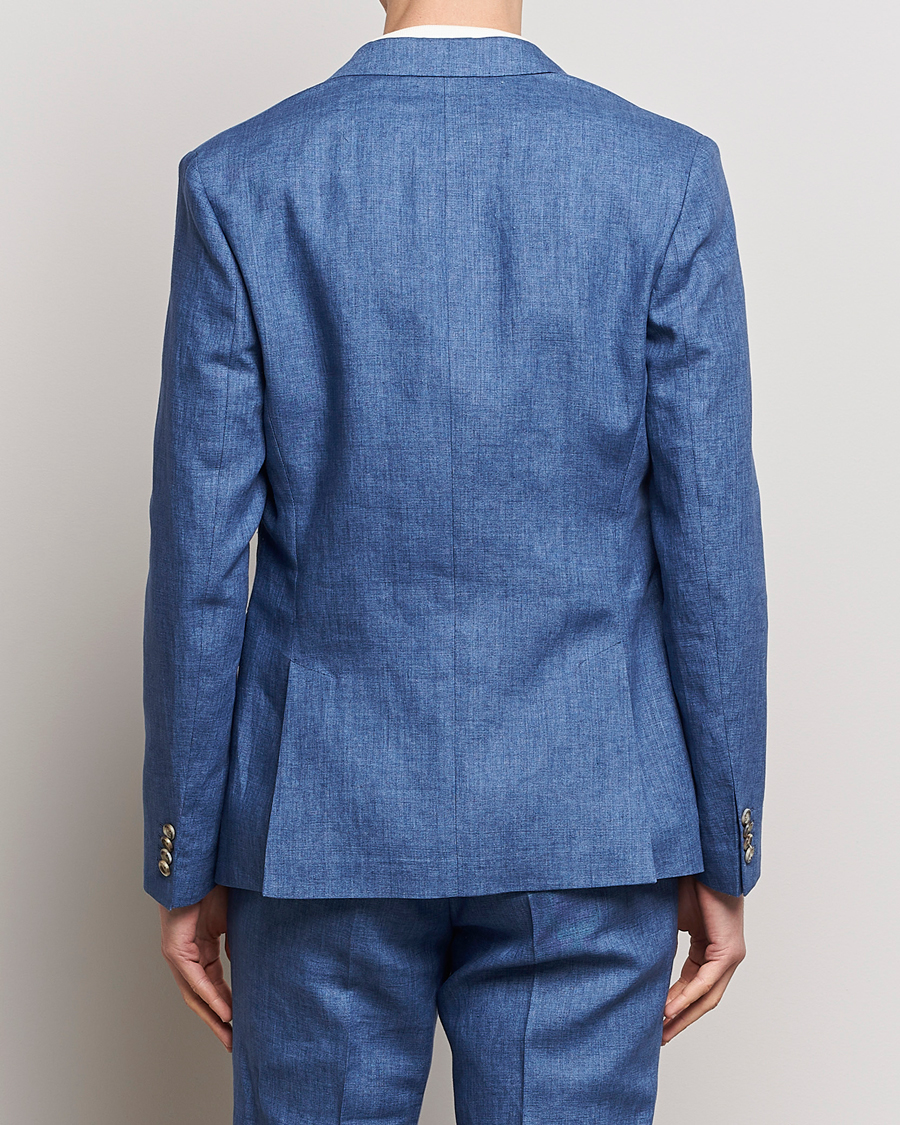 Heren | Blazers | J.Lindeberg | Hopper U Super Linen Blazer Chambray Blue