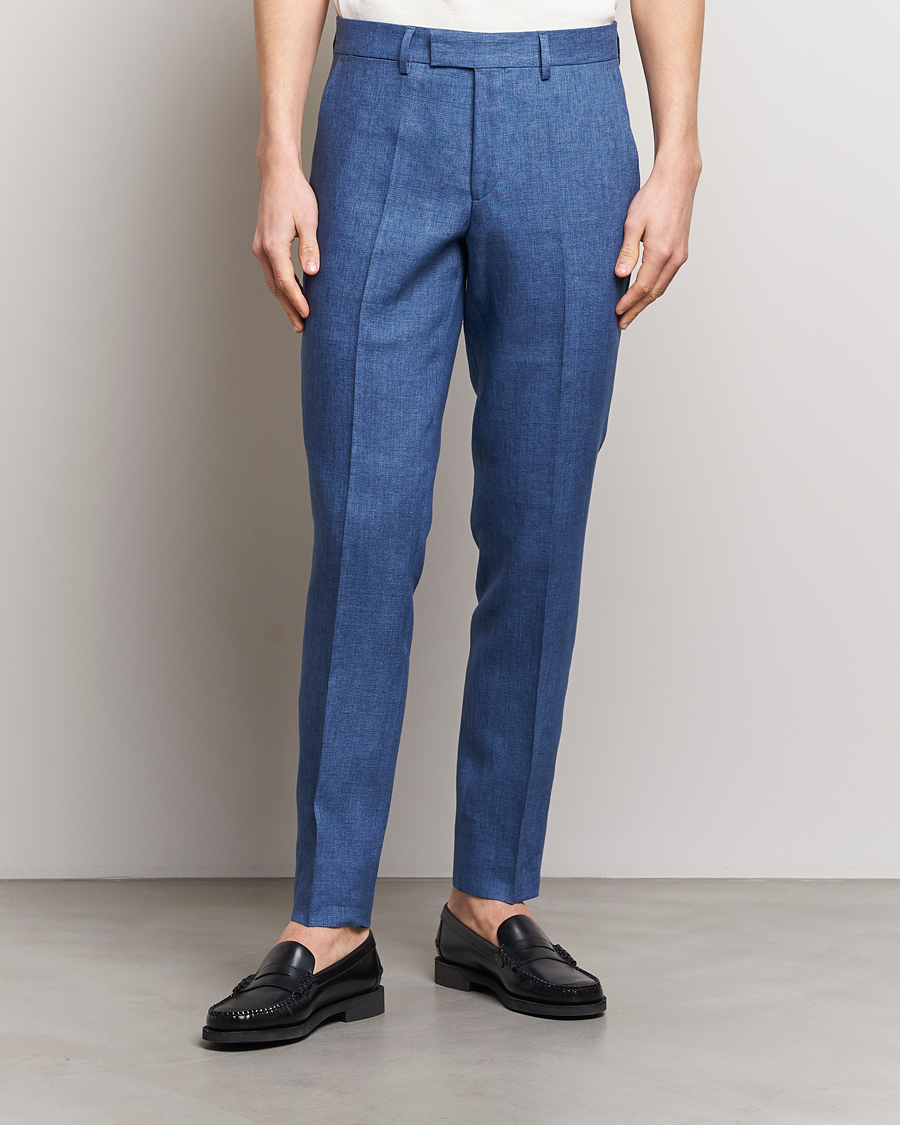 Heren |  | J.Lindeberg | Grant Super Linen Pants Chambray Blue