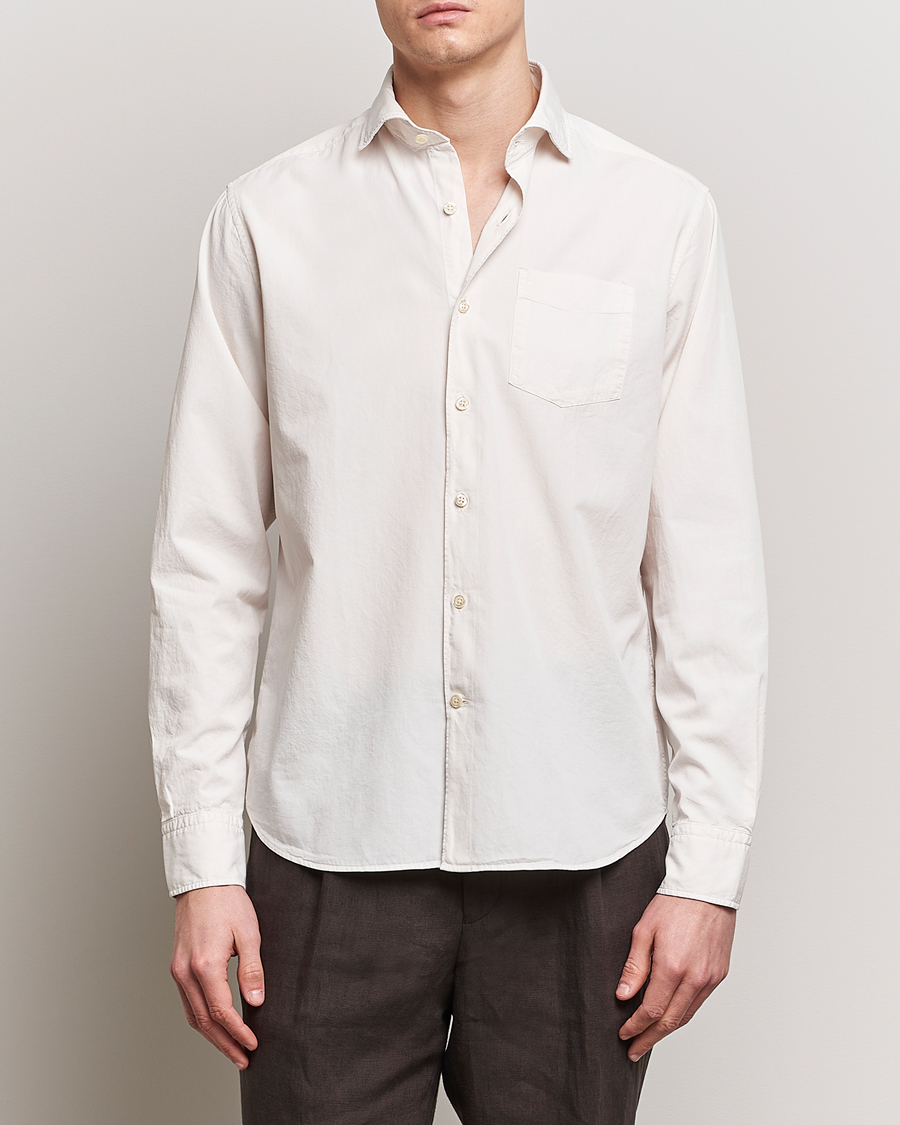 Heren | Oscar Jacobson | Oscar Jacobson | Reg Fit Wide Spread C GD Twill Ecru White