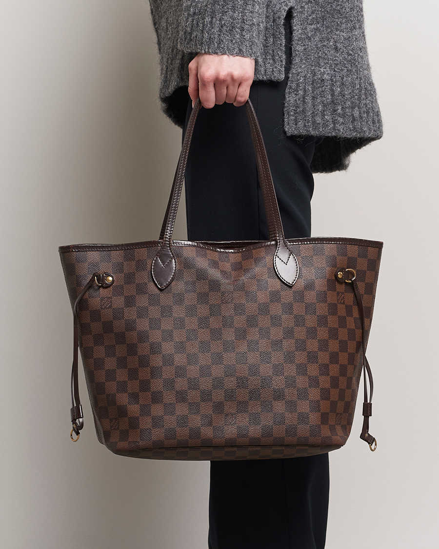 Heren | Louis Vuitton Pre-Owned Neverfull MM Totebag Damier Ebene | Louis Vuitton Pre-Owned | Neverfull MM Totebag Damier Ebene