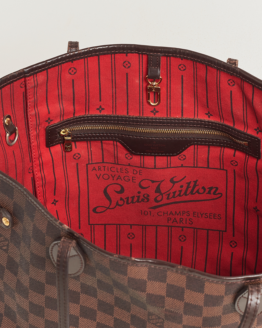Heren | Louis Vuitton Pre-Owned Neverfull MM Totebag Damier Ebene | Louis Vuitton Pre-Owned | Neverfull MM Totebag Damier Ebene