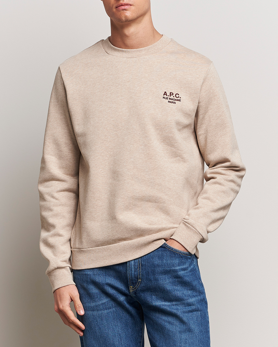 Heren | Sweatshirts | A.P.C. | Sweatshirt Rue Madame Beige Chine