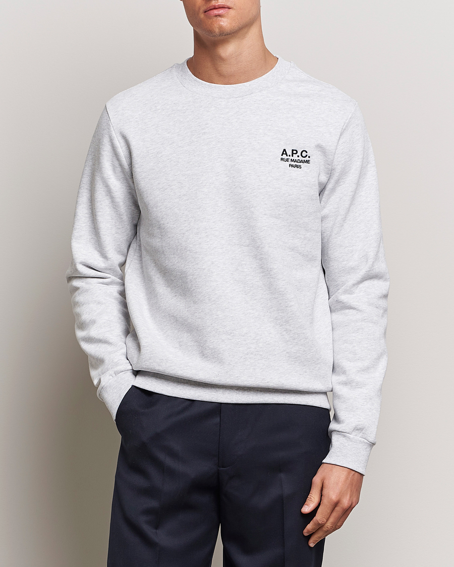 Heren | Truien | A.P.C. | Rue Madame Sweatshirt Heather Grey/Black