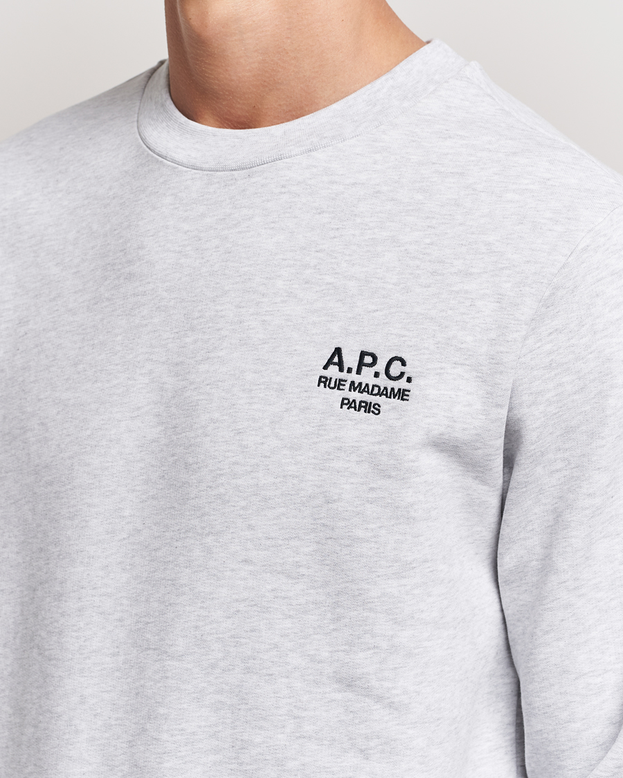 Heren | Truien | A.P.C. | Rue Madame Sweatshirt Heather Grey/Black