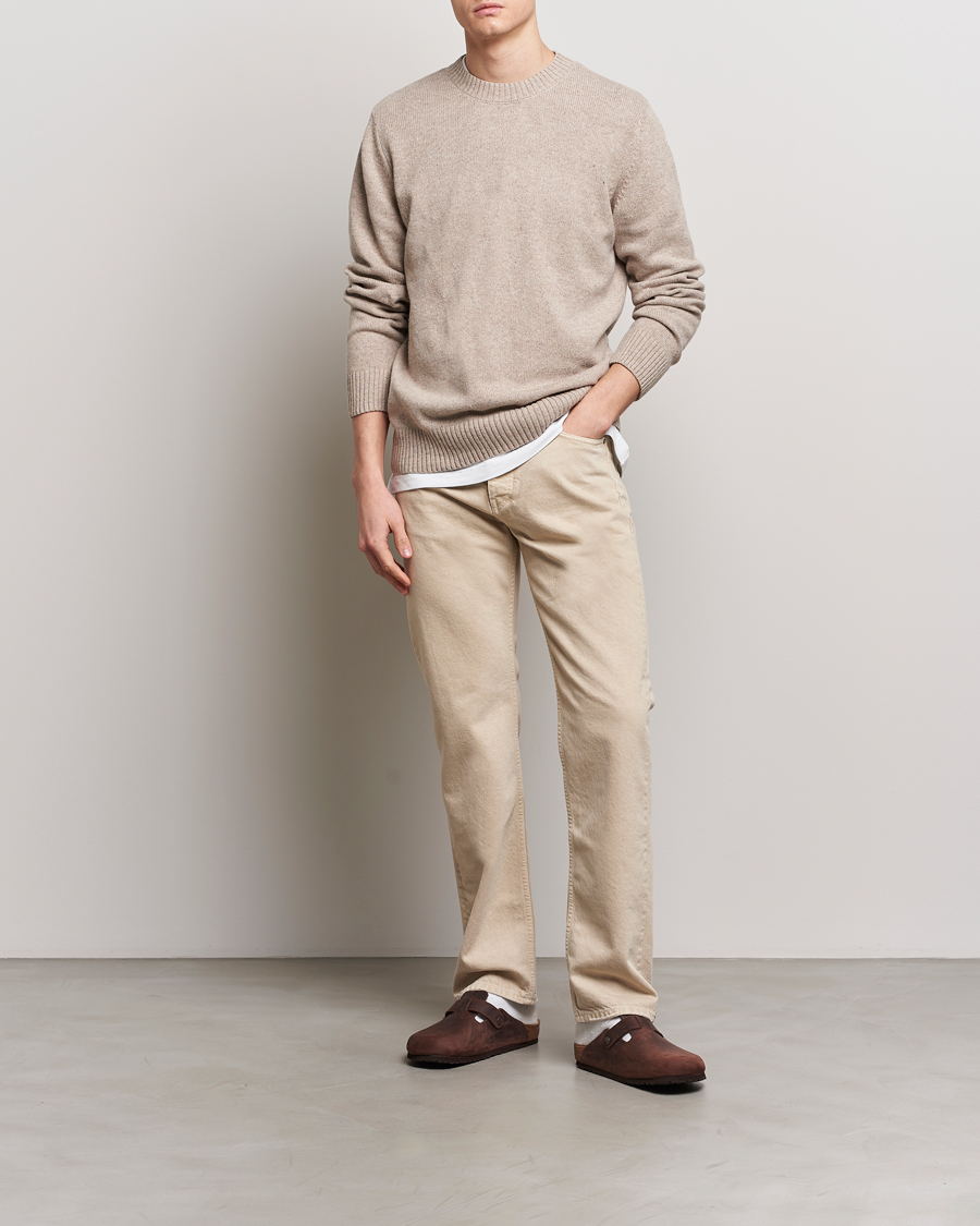 Heren |  | A.P.C. | Pull Lucien Wool Knitted Sweater Beige