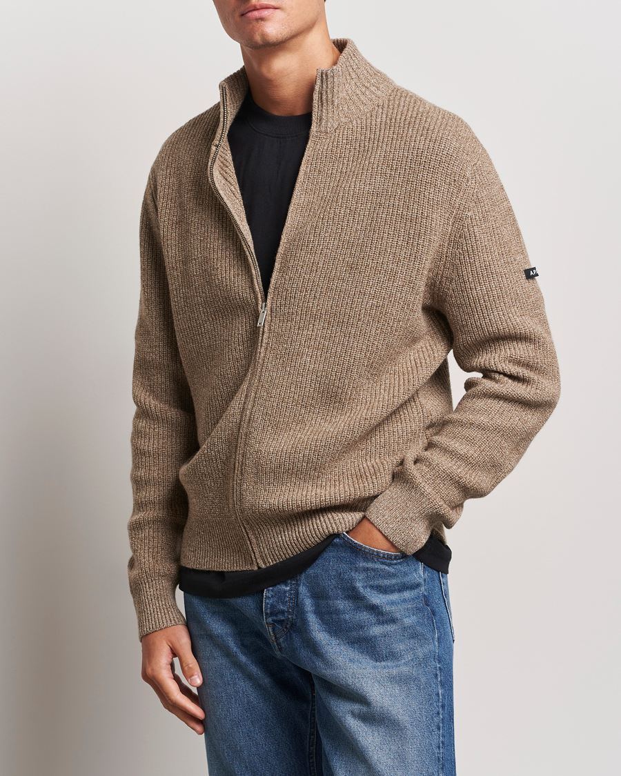 Heren | Truien | A.P.C. | Heath Merino Wool Cardigan Marron Chine
