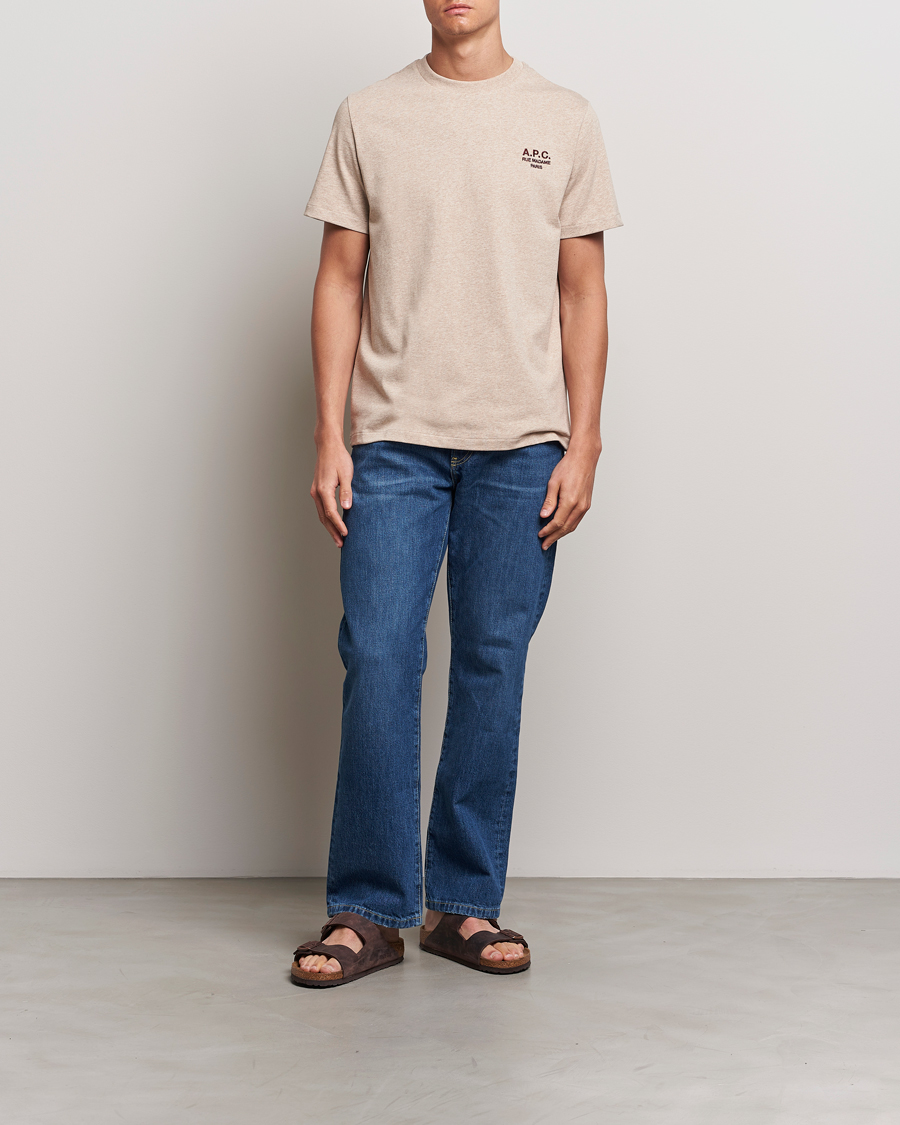 Heren | T-shirts | A.P.C. | Rue Madame T-Shirt Beige Chine