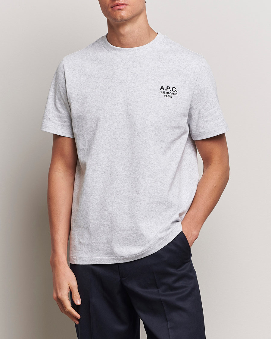Men | T-Shirts | A.P.C. | Rue Madame T-Shirt Grey Chine