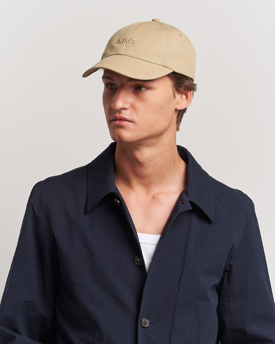 Heren | Petten | A.P.C. | Charlie Baseball Cap Dark Beige