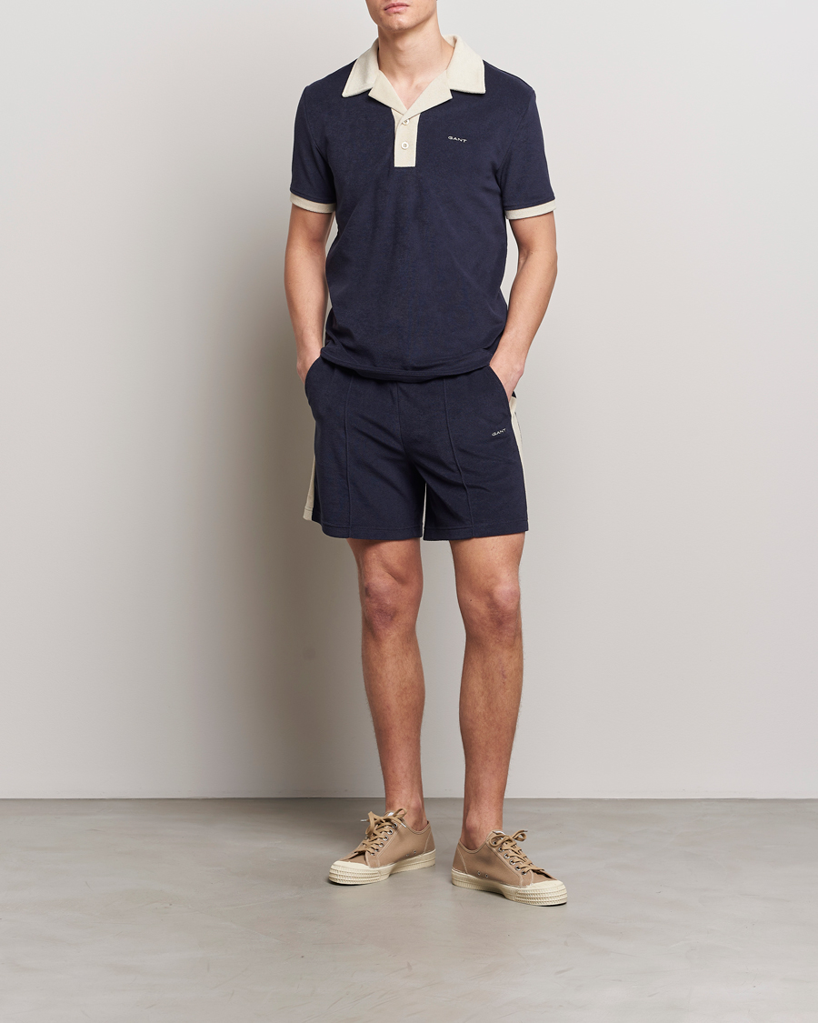 Heren | Polo's | GANT | Towelling Resort Collar Polo Evening Blue