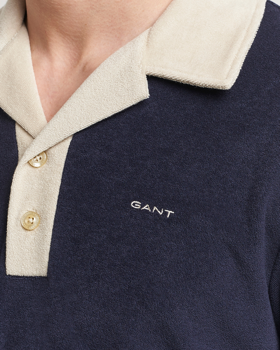Heren | Polo's | GANT | Towelling Resort Collar Polo Evening Blue
