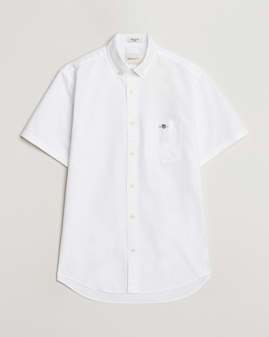 Heren | Overhemden | GANT | Regular Short Sleeve Oxford Shirt White