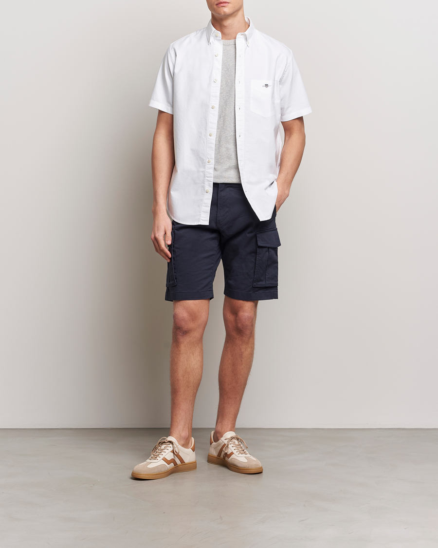Heren | Overhemden | GANT | Regular Short Sleeve Oxford Shirt White