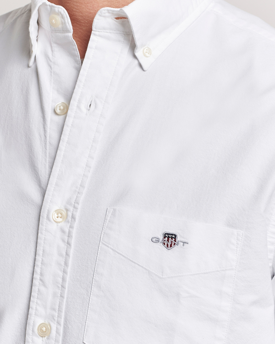 Heren | Overhemden | GANT | Regular Short Sleeve Oxford Shirt White