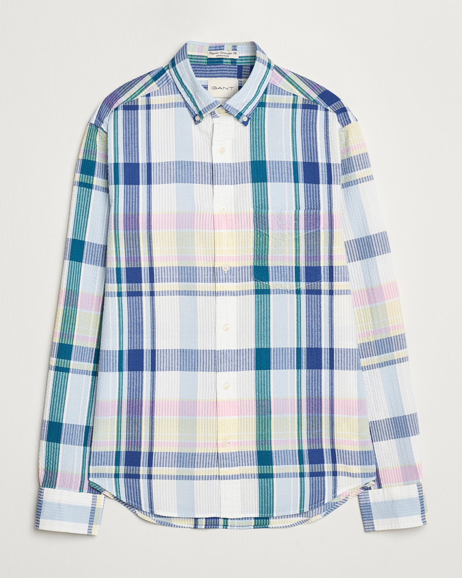 Heren | Overhemden | GANT | Reg Seersucker Madras Shirt Multi