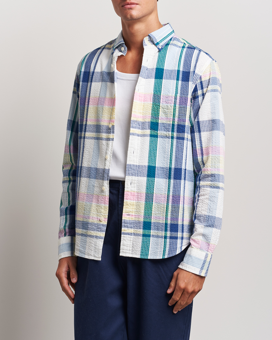Heren | Overhemden | GANT | Reg Seersucker Madras Shirt Multi