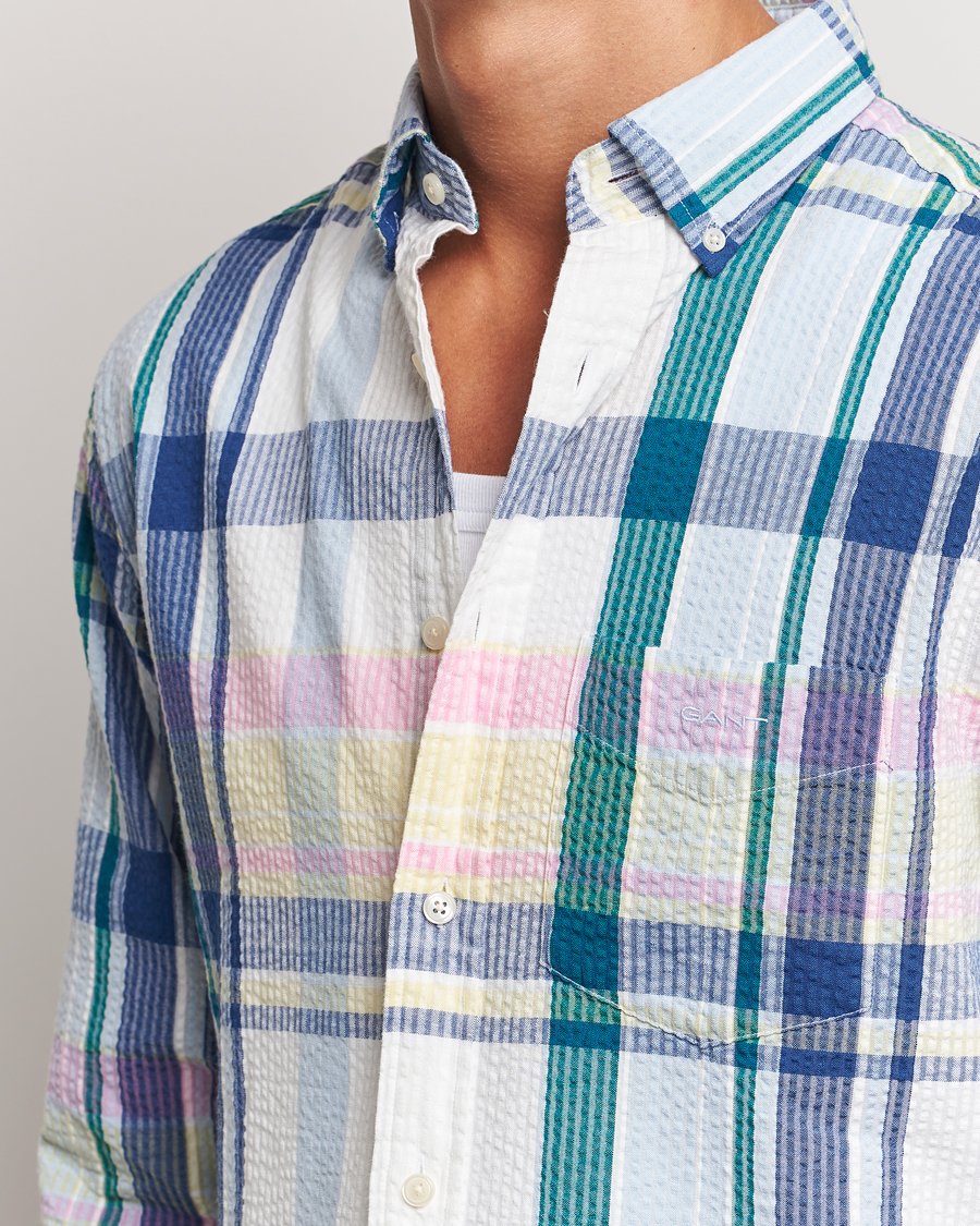 Heren | Overhemden | GANT | Reg Seersucker Madras Shirt Multi