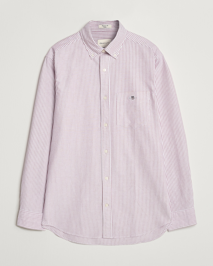 Heren | Overhemden | GANT | Reg Oxford Banker Stripe Shirt Pale Syren