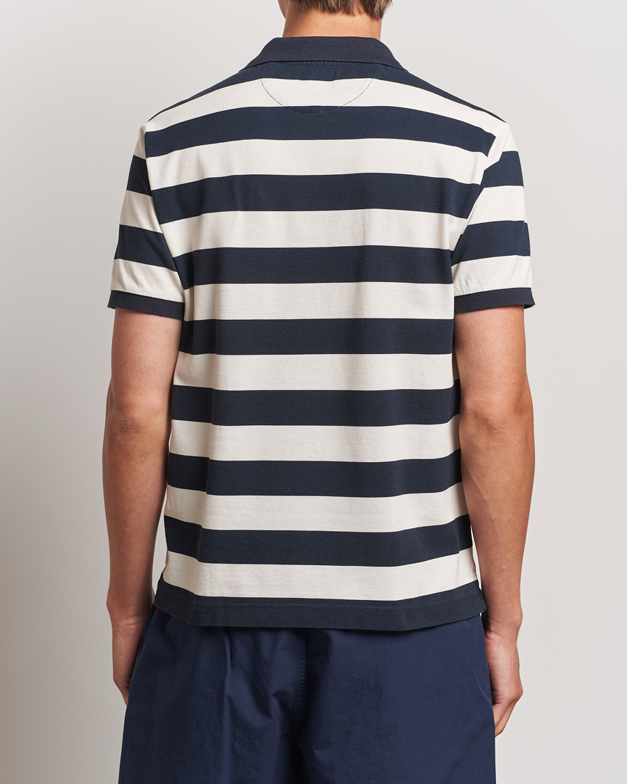 Heren | Polo's | GANT | Heavy Washed Striped Polo Evening Blue