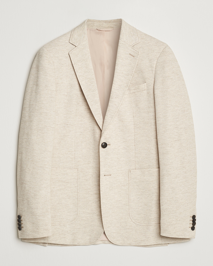 Heren | Blazers | GANT | Slim Cotton/Linen Jersey Blazer Seed Melange