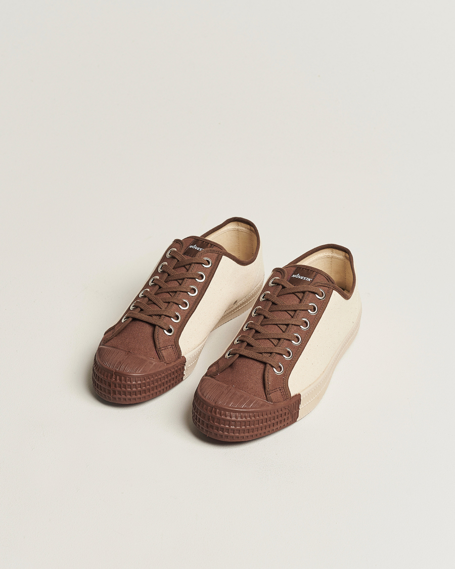 Heren | Novesta Star Master Coloured Toe Sneaker Brown/Wheat | Novesta | Star Master Coloured Toe Sneaker Brown/Wheat