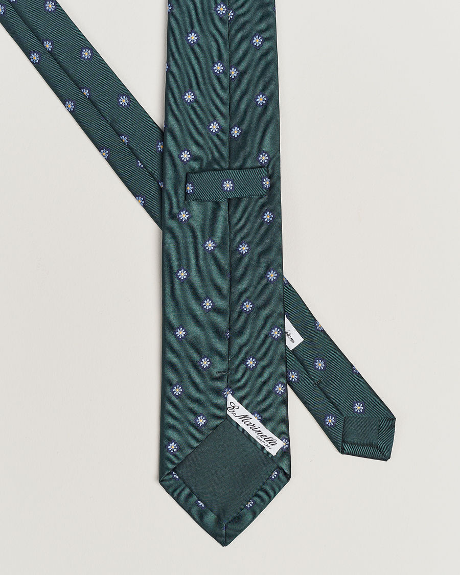 Heren | Nieuwe productafbeeldingen | E. Marinella | 3-Fold Jacquard Silk Tie Dark Green