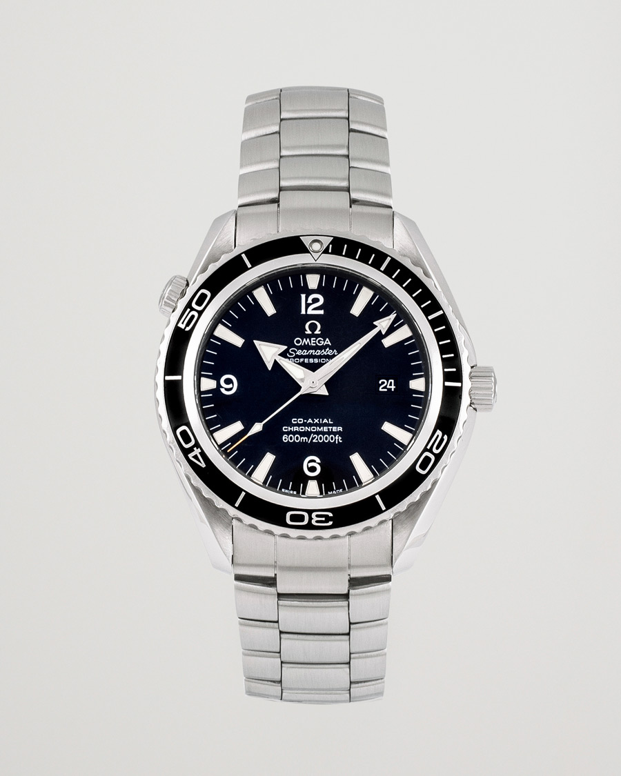 Heren | Omega Pre-Owned Seamaster Planet Ocean 2200.50.00 Steel Black Silver | Omega Pre-Owned | Seamaster Planet Ocean 2200.50.00 Steel Black Silver