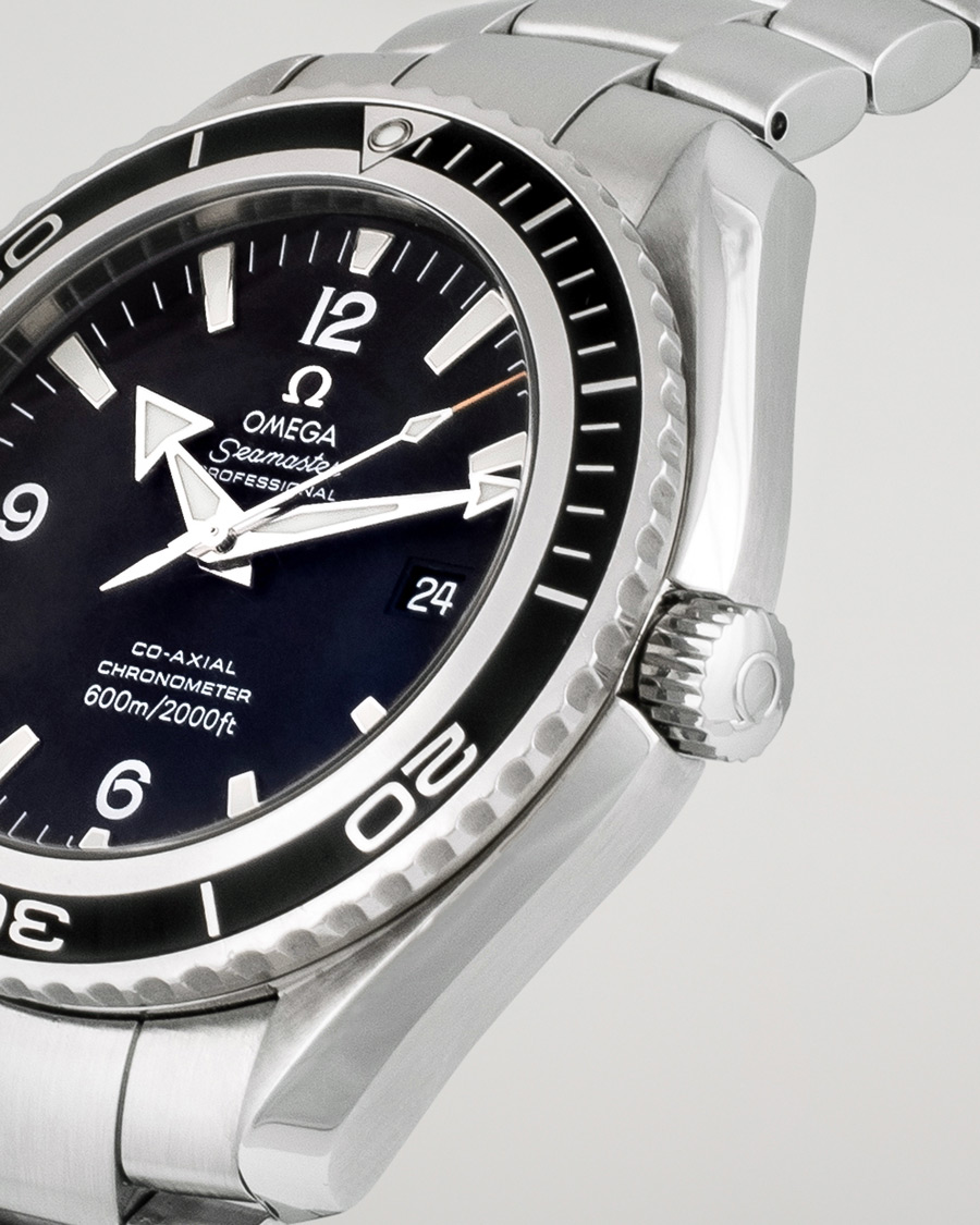 Heren | Omega Pre-Owned Seamaster Planet Ocean 2200.50.00 Steel Black Silver | Omega Pre-Owned | Seamaster Planet Ocean 2200.50.00 Steel Black Silver