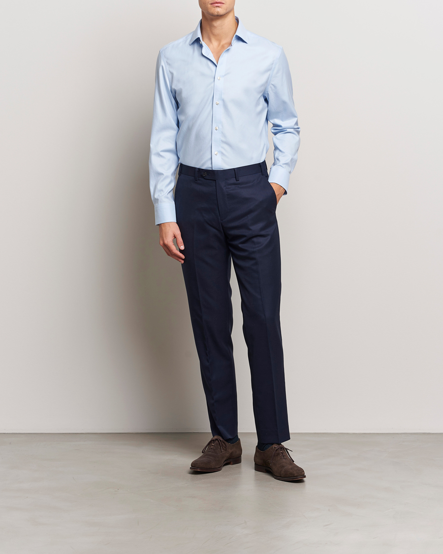 Heren | Overhemden | Charles Tyrwhitt | Slim Fit Non Iron Cotton Twill Shirt Sky